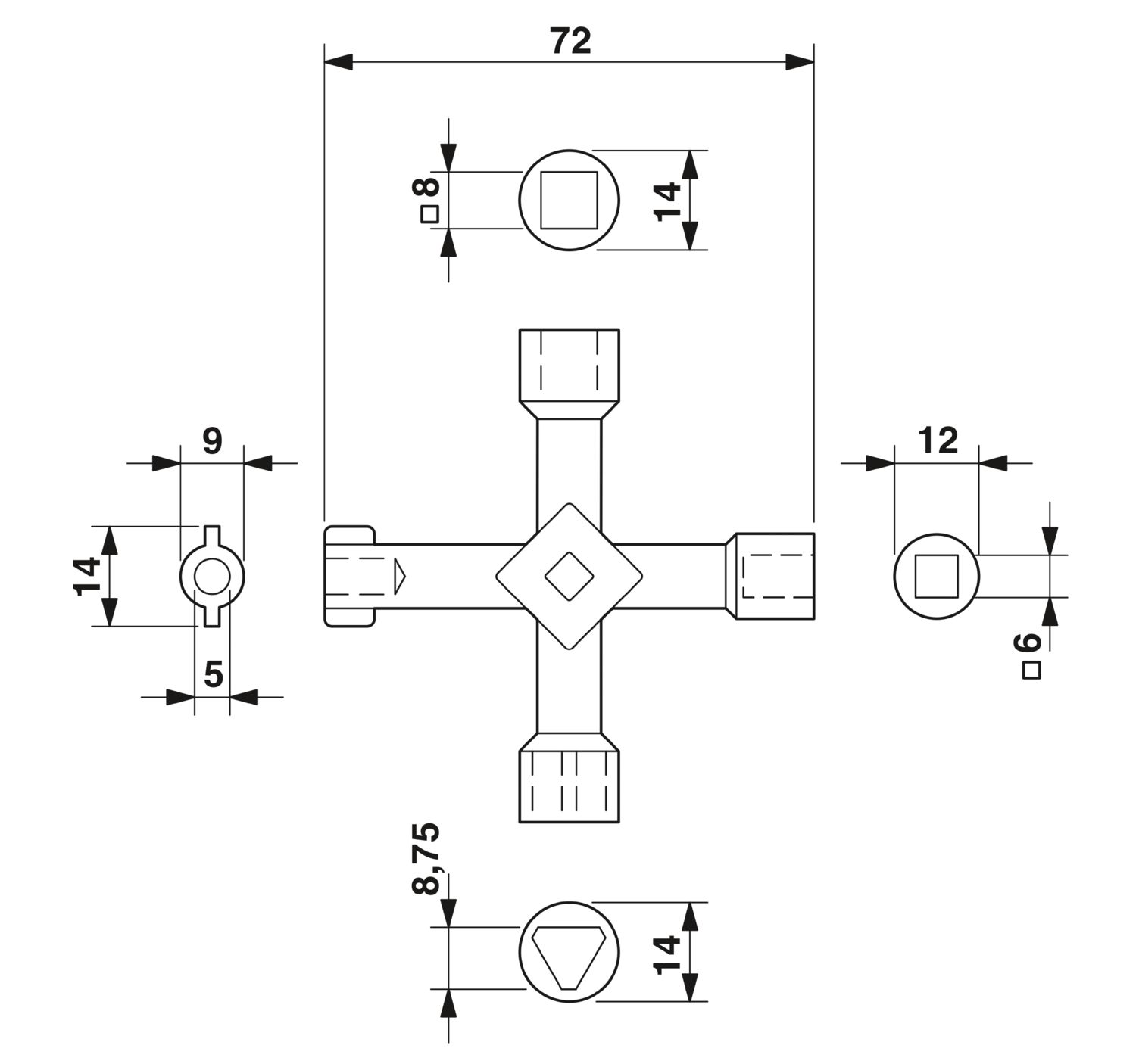 USS 4 - Llave para armario de control - imagen 2