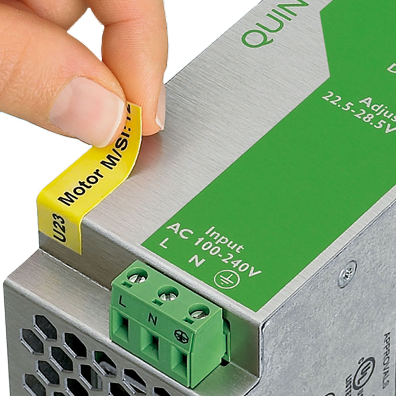 MM-EMLC EX18R C1 WH/BK - Etiqueta de tejido - imagen 2