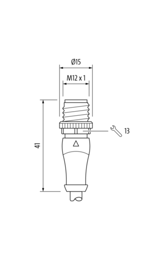 M12 macho recto / MSUD Valve Plug A-18mm - Cable para electrovalvula (5m) - imagen 2