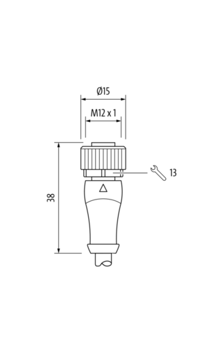 M12 hembra recto codificacion A con cable - Cable para sensor 5 polos (4m) - imagen 2