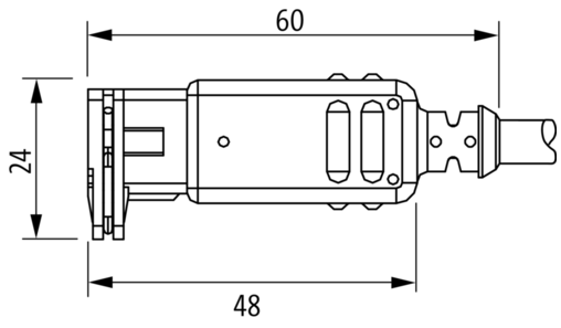 MJC recto con cable LED V2A - Conector para valvula Xtreme Outdoor (0,3m) - imagen 2