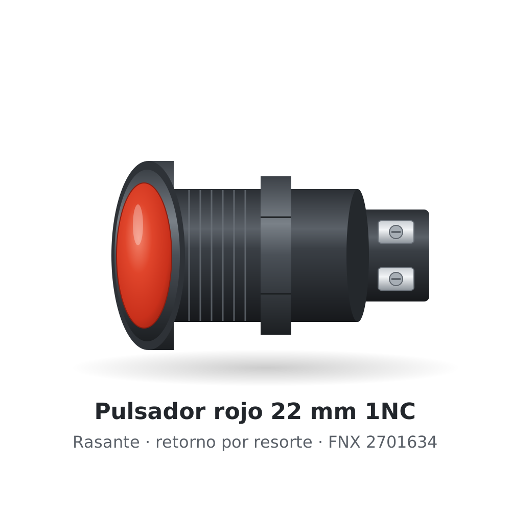 Pulsador armado rojo 1NC, FNX, código 270163421