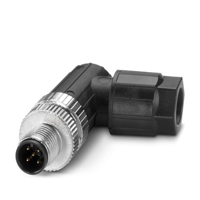 SACC-M12MR-5PL M - Conector M12 macho acodado 5 polos armable push-lock