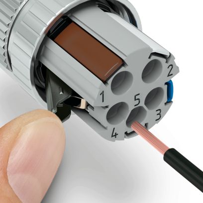 SACC-M12MR-5PL M - Conector M12 macho acodado 5 polos armable push-lock - imagen 3